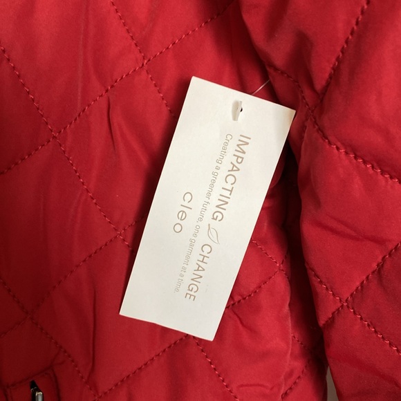 Cleo Petites Red Coat Size Large - Picture 4 of 9